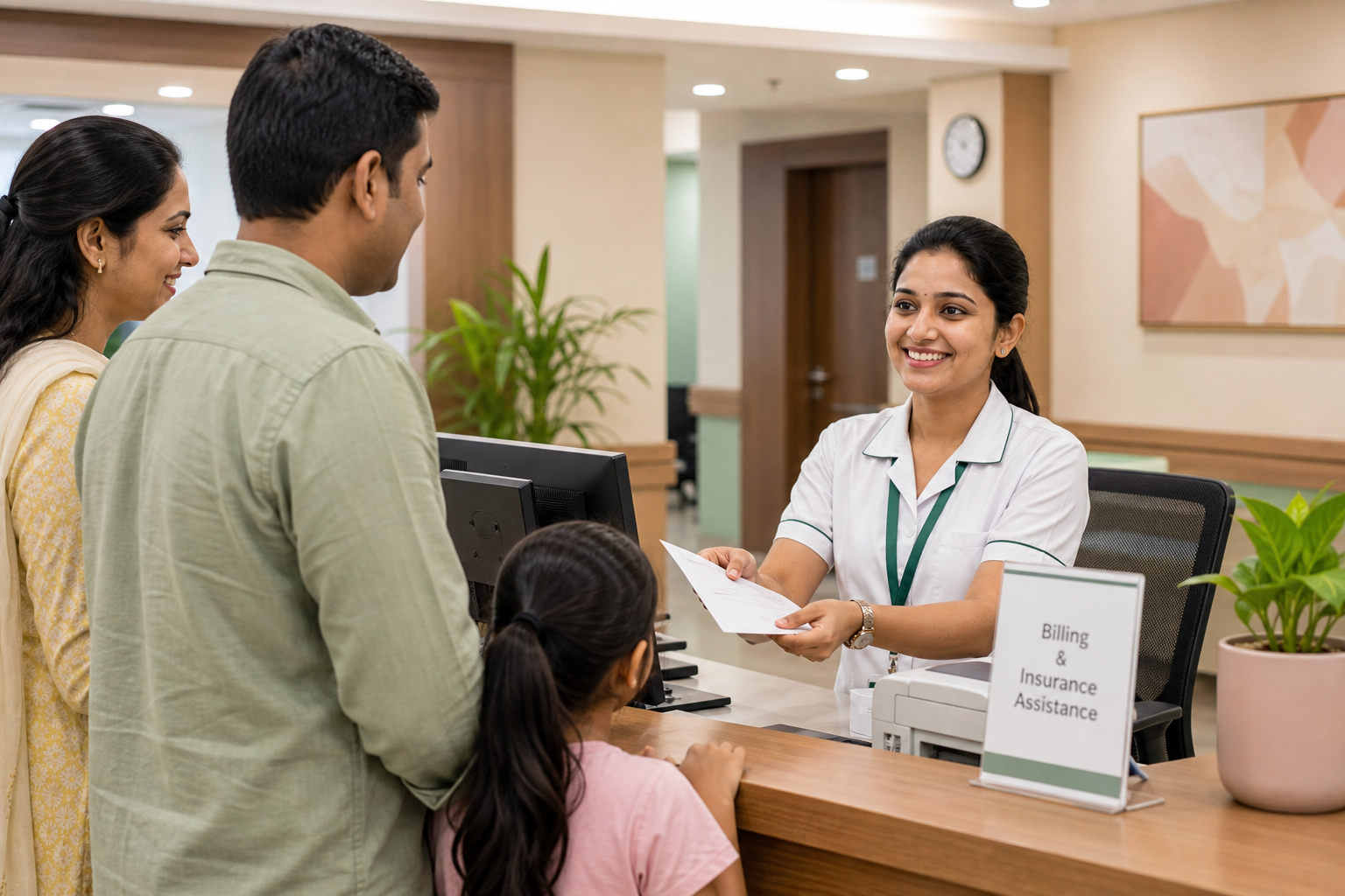 Hospital billing desk